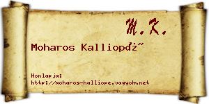 Moharos Kalliopé névjegykártya
